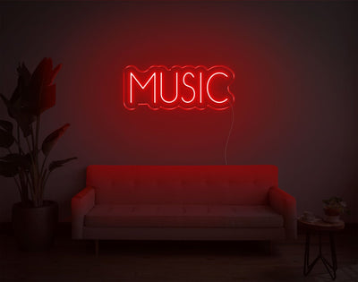 Music V4 LED Neon Sign - 9inch x 24inchHot Pink