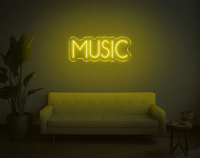 Music V4 LED Neon Sign - 9inch x 24inchHot Pink