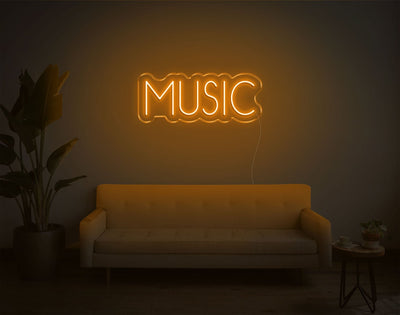 Music V4 LED Neon Sign - 9inch x 24inchOrange