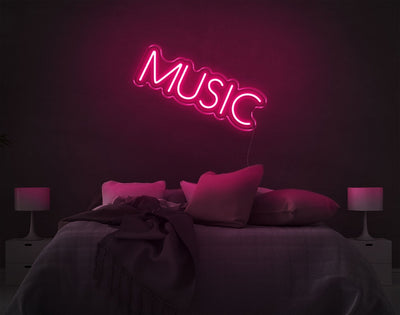 Music V5 LED Neon Sign - 11inch x 18inchHot Pink