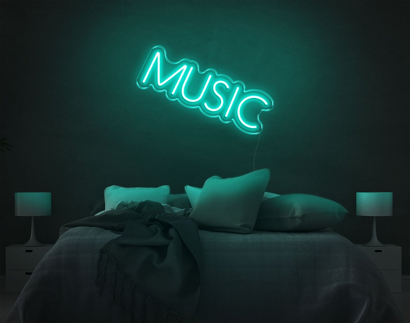 Music V5 LED Neon Sign - 11inch x 18inchTurquoise