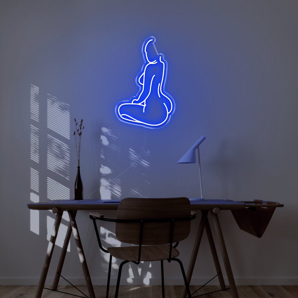 Naked Body LED Neon Sign - 18inch x 27inchBlue