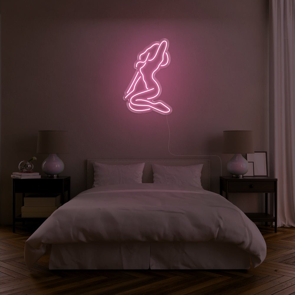 Naked Lady LED Neon Sign - 19inch x 30inchPink