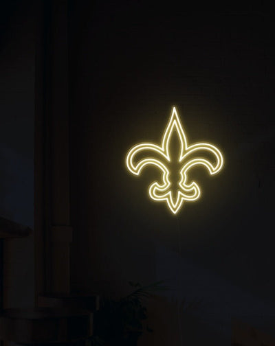 New Orleans Saints Neon Sign - White