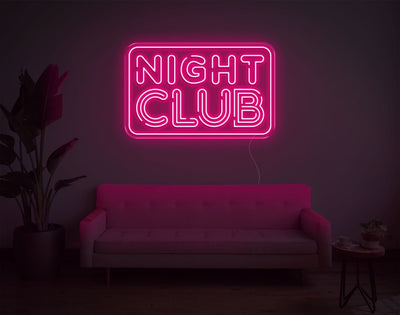 Night Club LED Neon Sign - 19inch x 30inchHot Pink