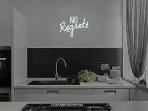 No Regrets LED Neon Sign - Pink