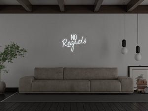 No Regrets LED Neon Sign - Pink