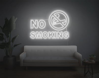 No Smoking LED Neon Sign - 26inch x 35inchHot Pink