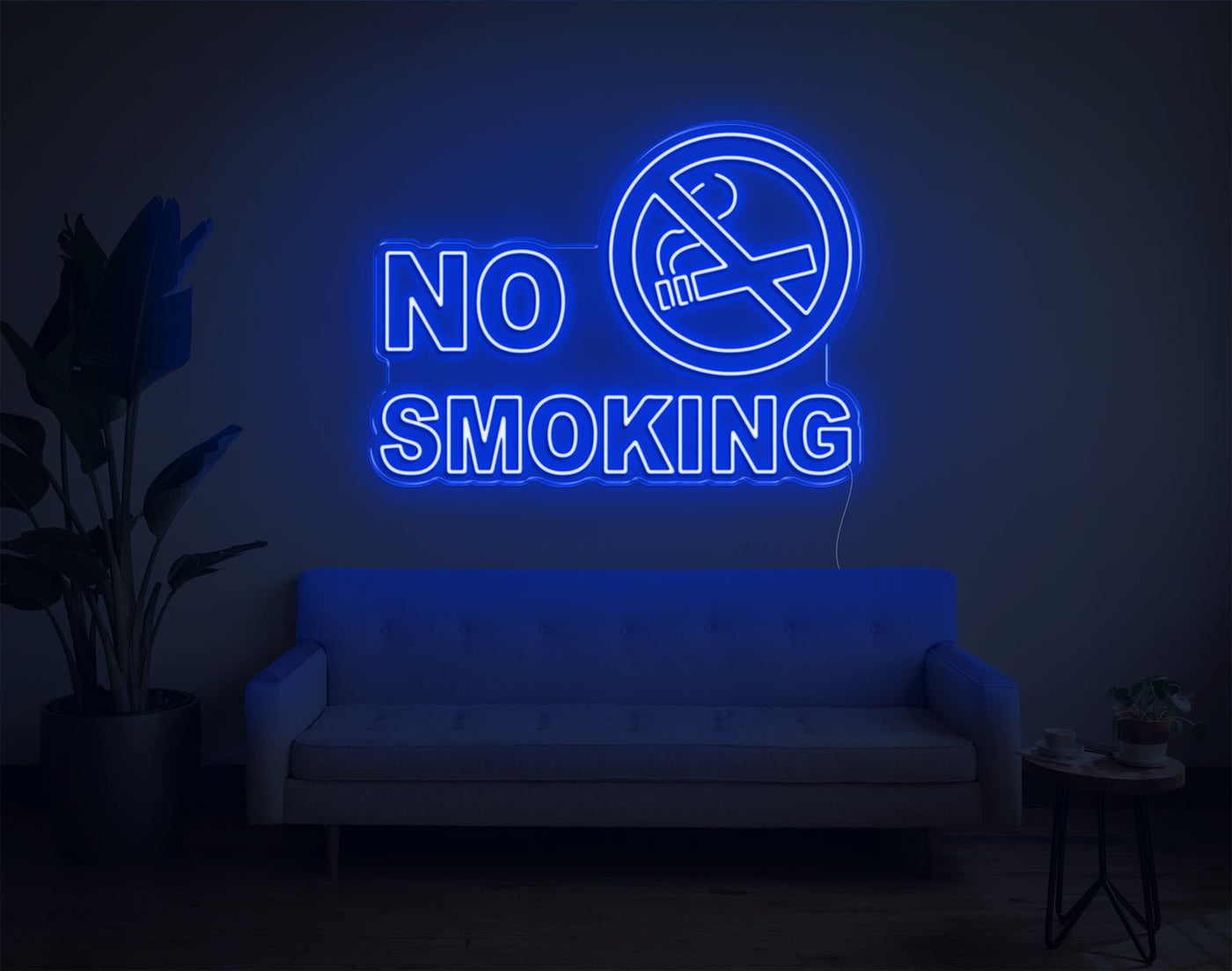 No Smoking LED Neon Sign - 26inch x 35inchHot Pink