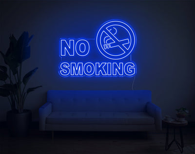 No Smoking LED Neon Sign - 26inch x 35inchHot Pink