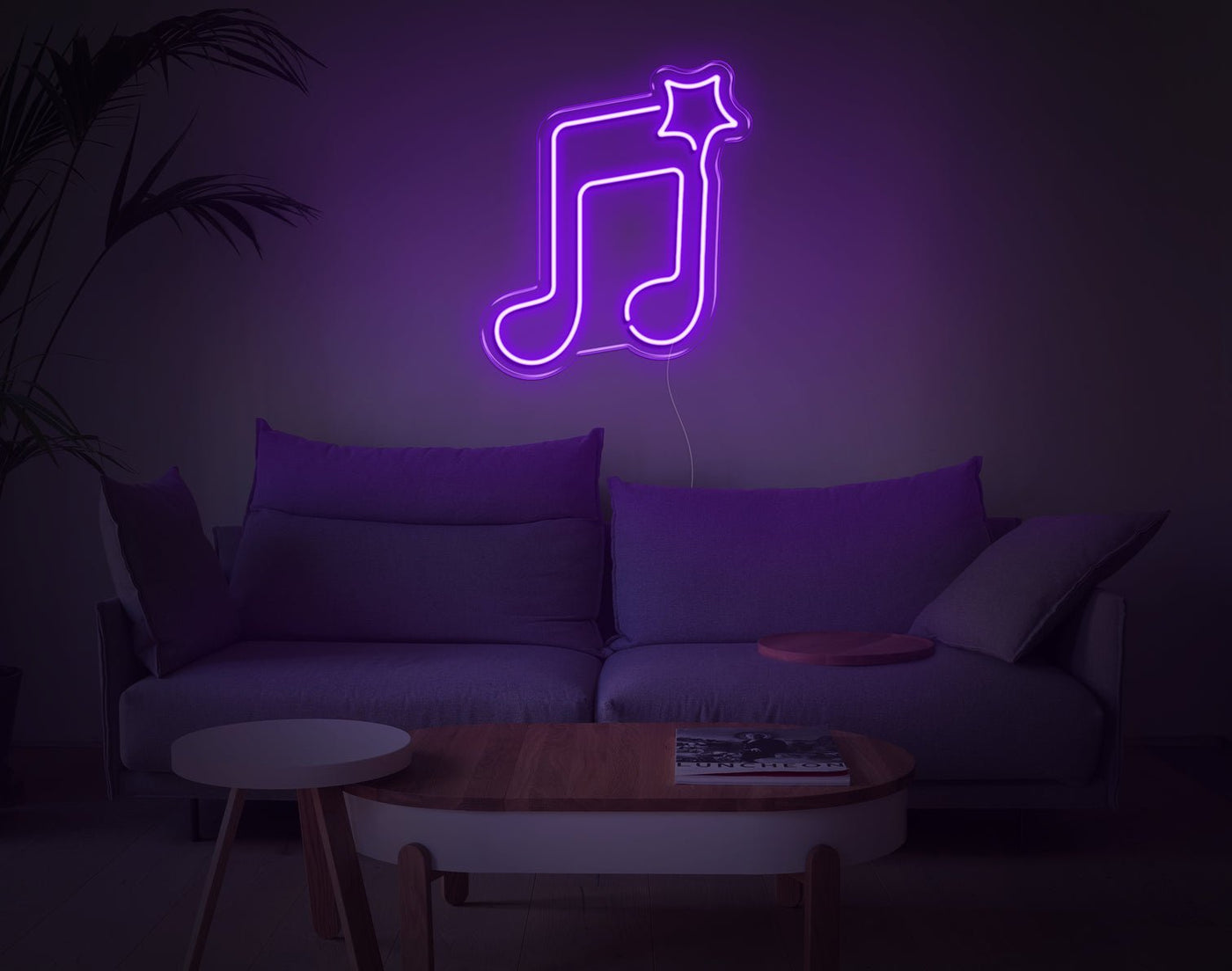 Note LED Neon Sign - 19inch x 16inchPurple