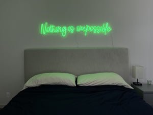 Nothing Is Impossible LED Neon Sign - Pink