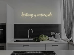 Nothing Is Impossible LED Neon Sign - Pink