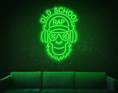 Old School Rap LED Neon Sign - 35inch x 25inchHot Pink