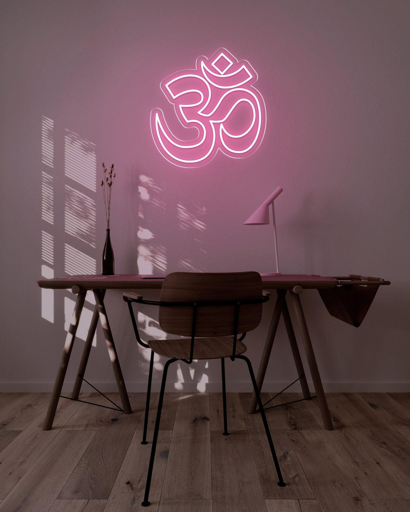 OM LED neon sign - 22inch x 22inchDark Blue