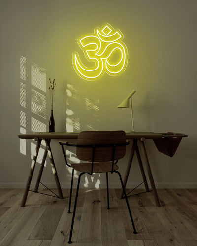 OM LED neon sign - 22inch x 22inchTurquoise