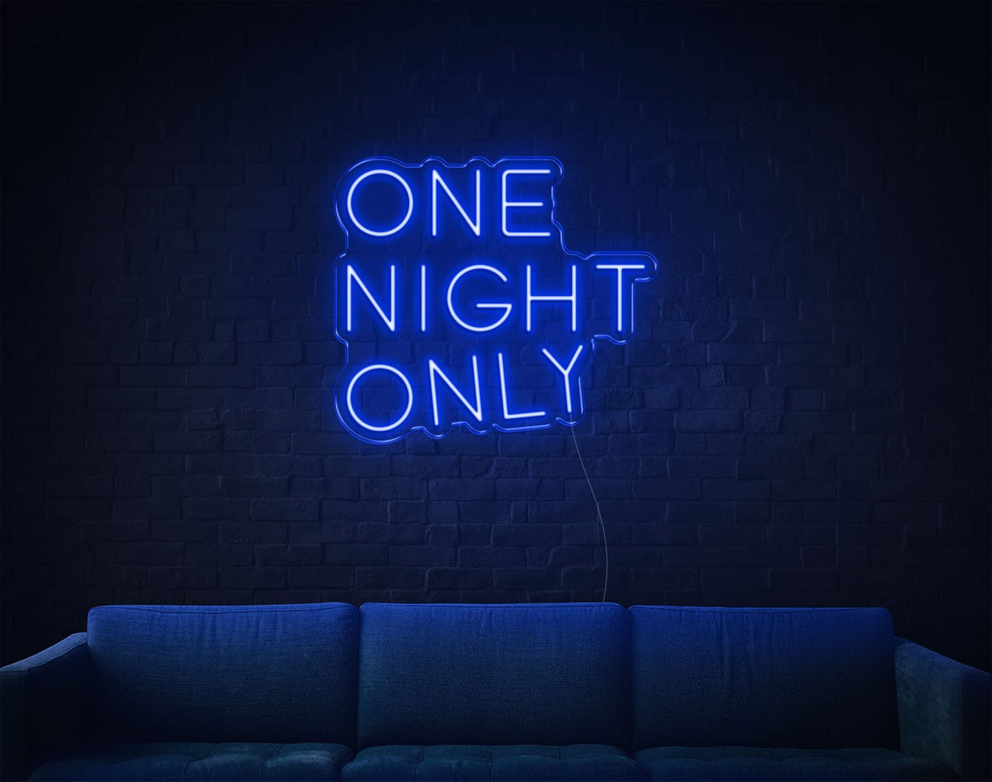 One Night Only LED Neon Sign - 19inch x 21inchBlue