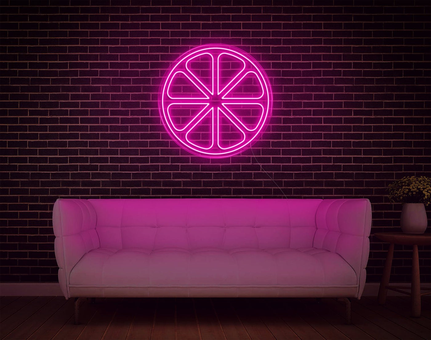 Orange LED Neon Sign - 24inch x 24inchHot Pink