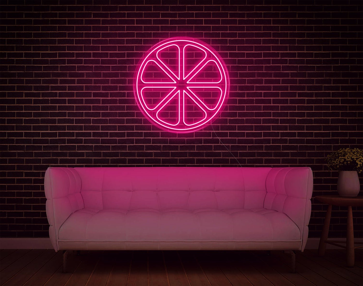 Orange LED Neon Sign - 24inch x 24inchHot Pink