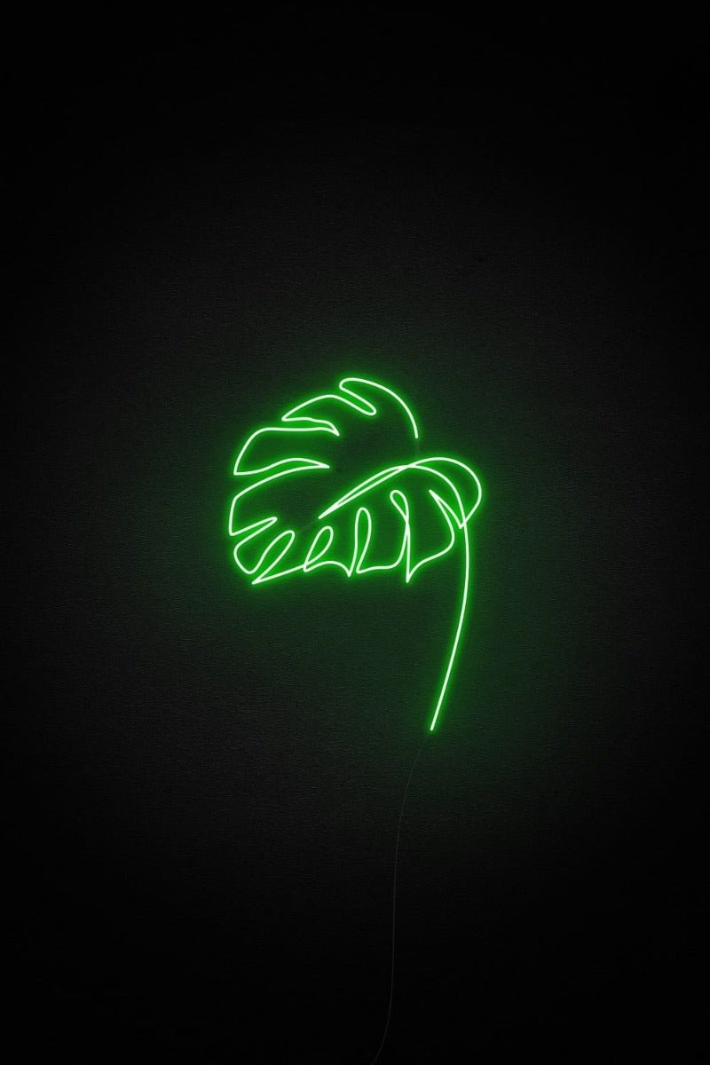 Palm Leaf Neon Sign - White