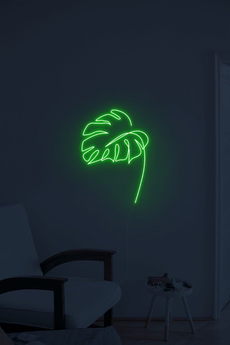 Palm Leaf Neon Sign - White