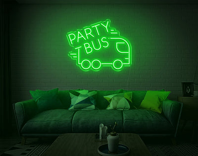 Party Bus LED Neon Sign - 19inch x 24inchHot Pink