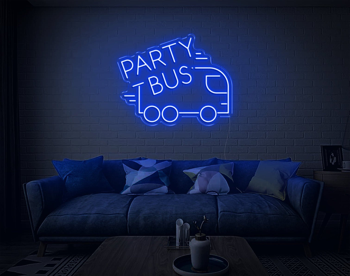 Party Bus LED Neon Sign - 19inch x 24inchHot Pink