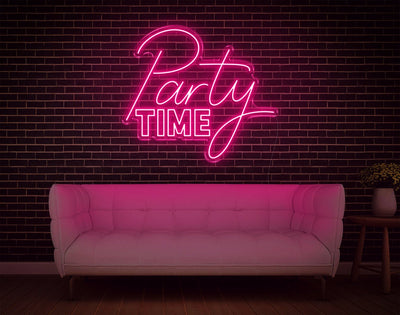 Party Time LED Neon Sign - 27inch x 31inchHot Pink