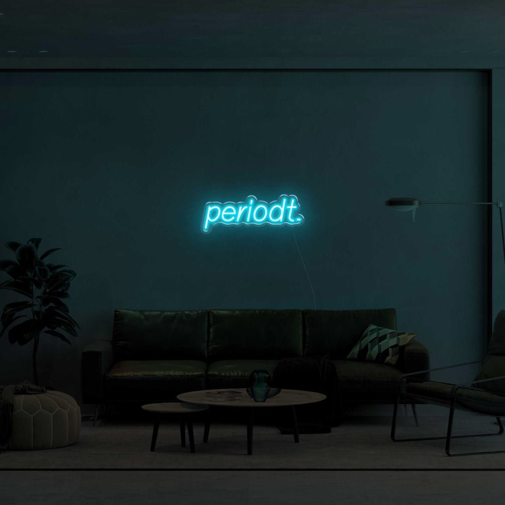 Periodt. LED Neon Sign - 16inch x 7inchTurquoise