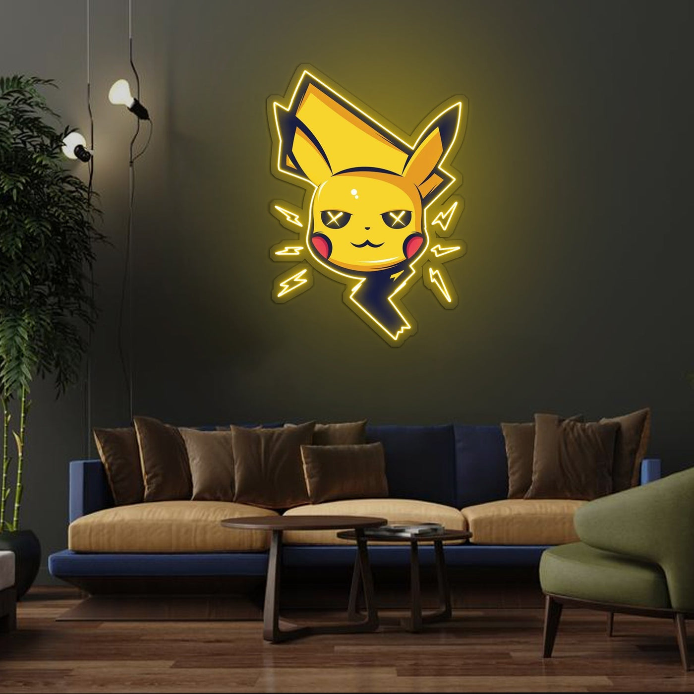 Pikachu NO25 Neon Sign x Acrylic Artwork - 2ftLED Neon x Acrylic Print