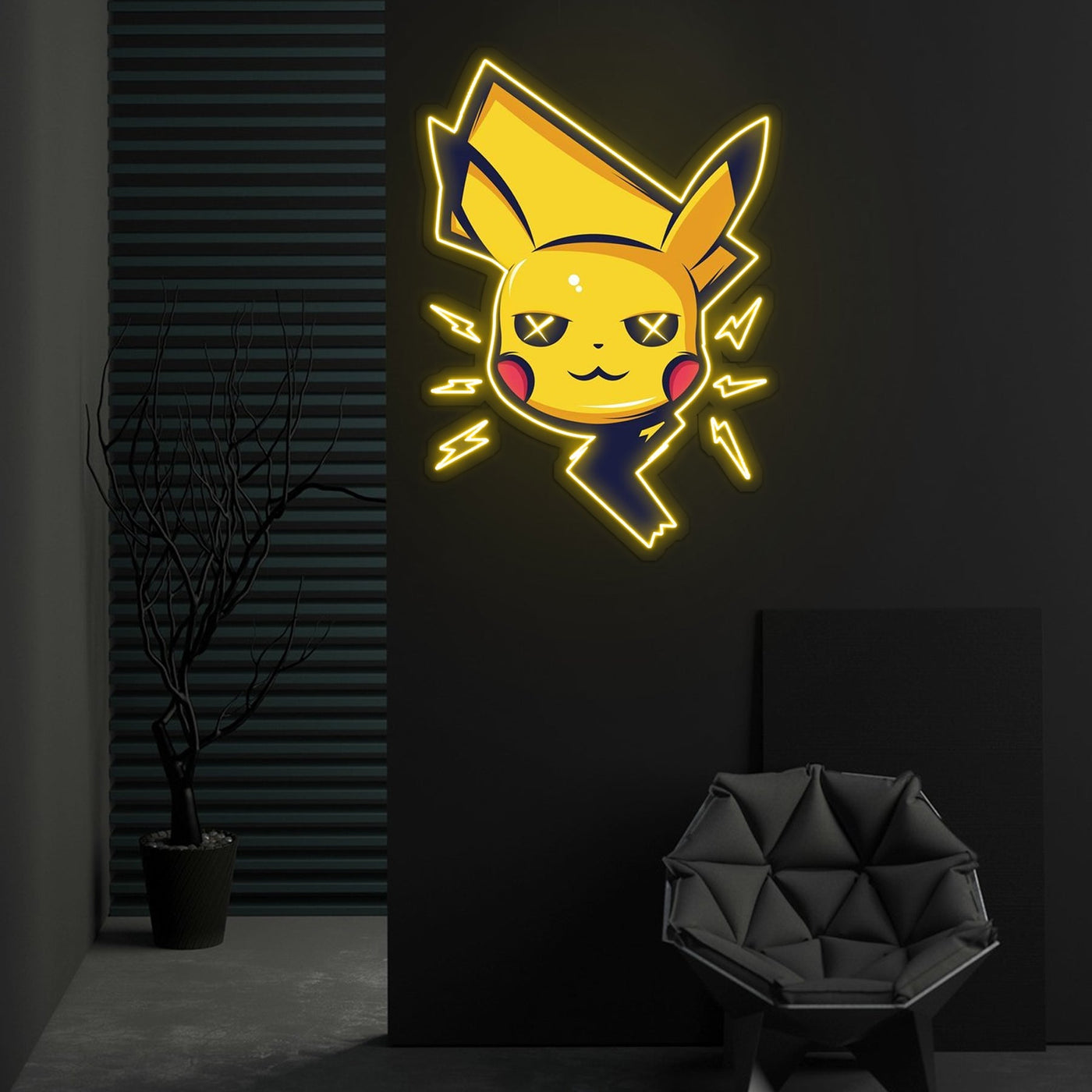 Pikachu NO25 Neon Sign x Acrylic Artwork - 2ftLED Neon x Acrylic Print