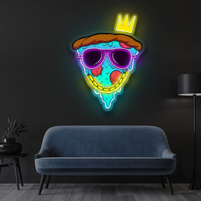 Pizza Swag Neon Sign x Acrylic Artwork - 2ftLED Neon x Acrylic Print