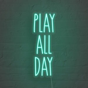 Play All Day LED Neon Sign - Pink