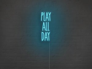 Play All Day LED Neon Sign - Pink