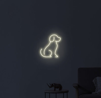 Puppy Neon Sign V2 - White