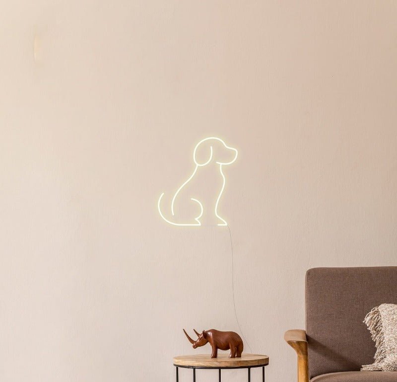 Puppy Neon Sign V2 - White