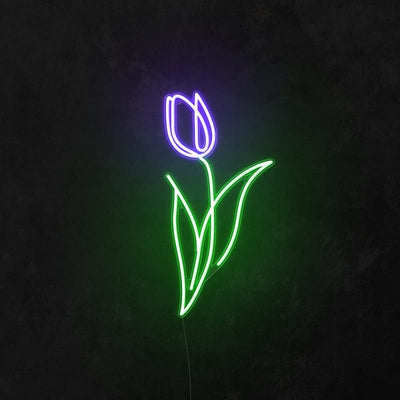 Purple Tulip Neon Sign -