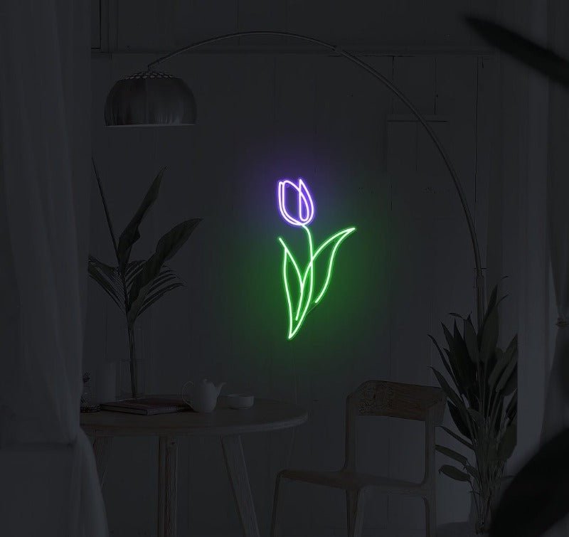 Purple Tulip Neon Sign -