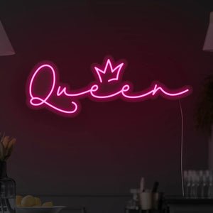 Queen LED Neon Sign - Pink