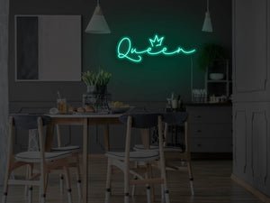 Queen LED Neon Sign - Pink