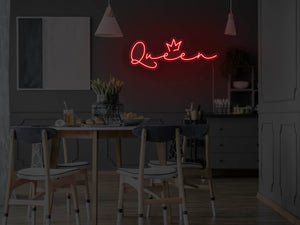 Queen LED Neon Sign - Pink