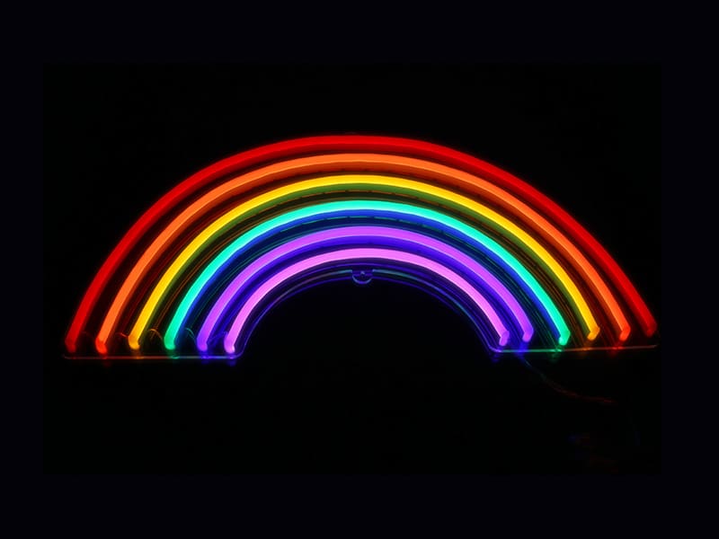 Rainbow Neon Sign -