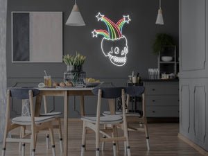 Rainbow Skull LED Neon Sign -