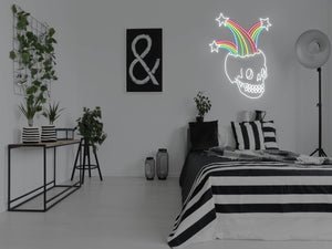 Rainbow Skull LED Neon Sign -