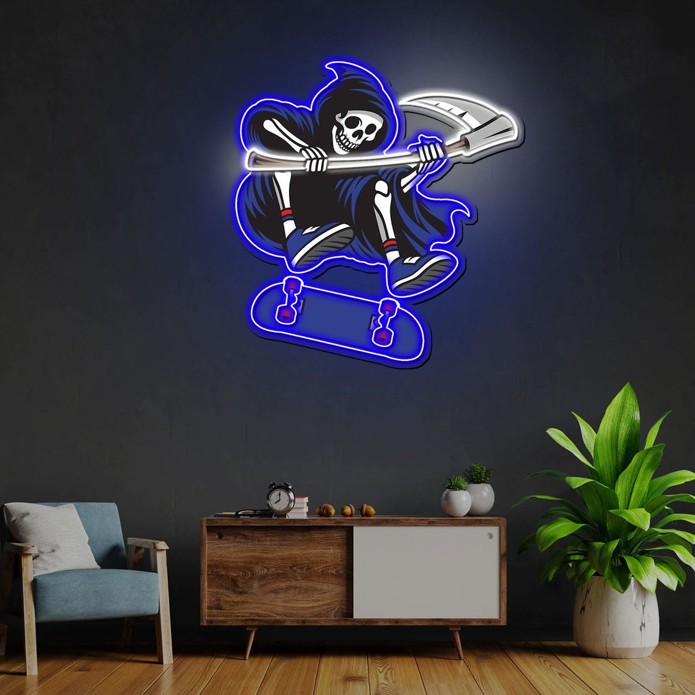 Reapers Neon Sign x Acrylic Artwork - 2ftLED Neon x Acrylic Print