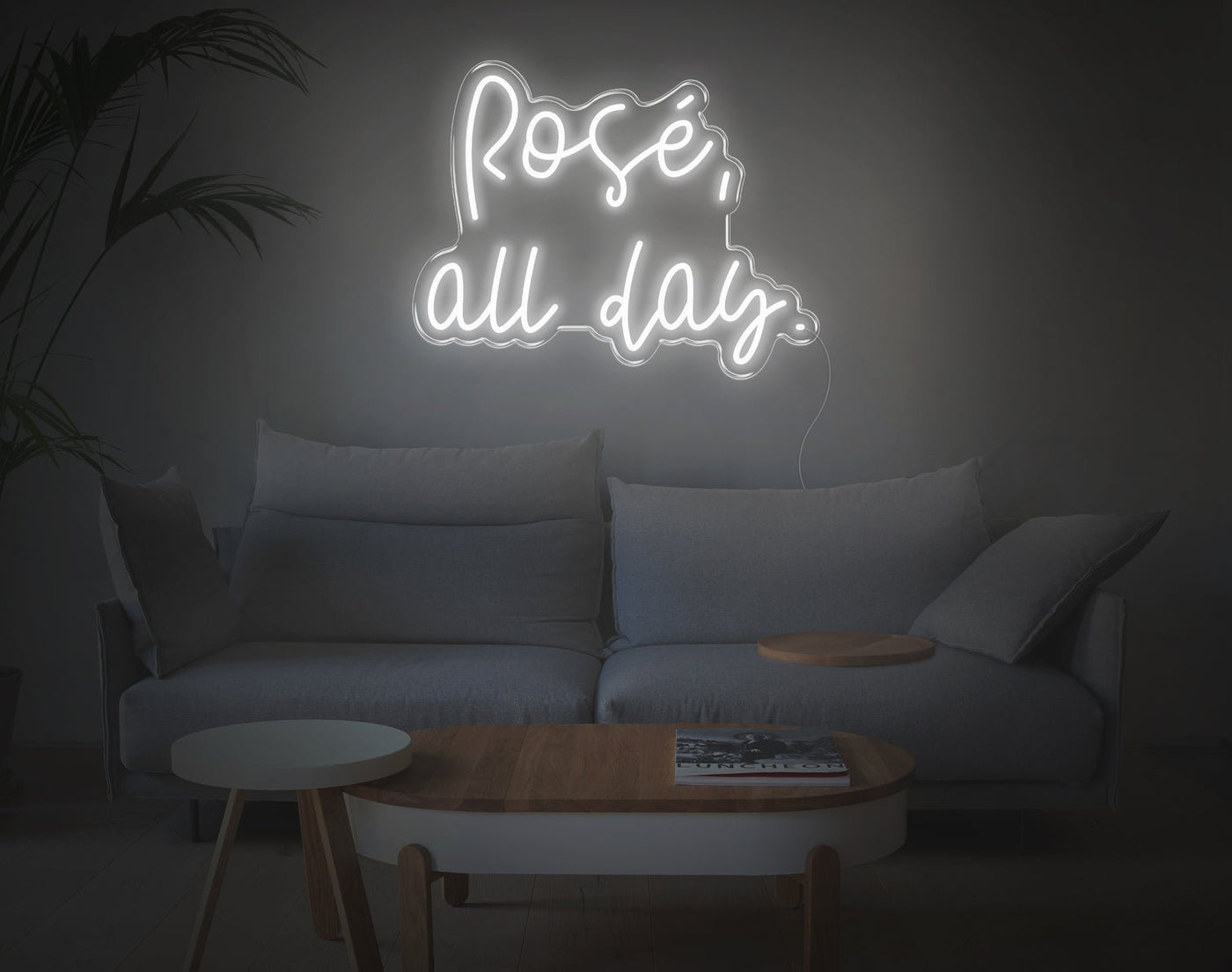 Rose All Day LED Neon Sign - 17inch x 22inchHot Pink