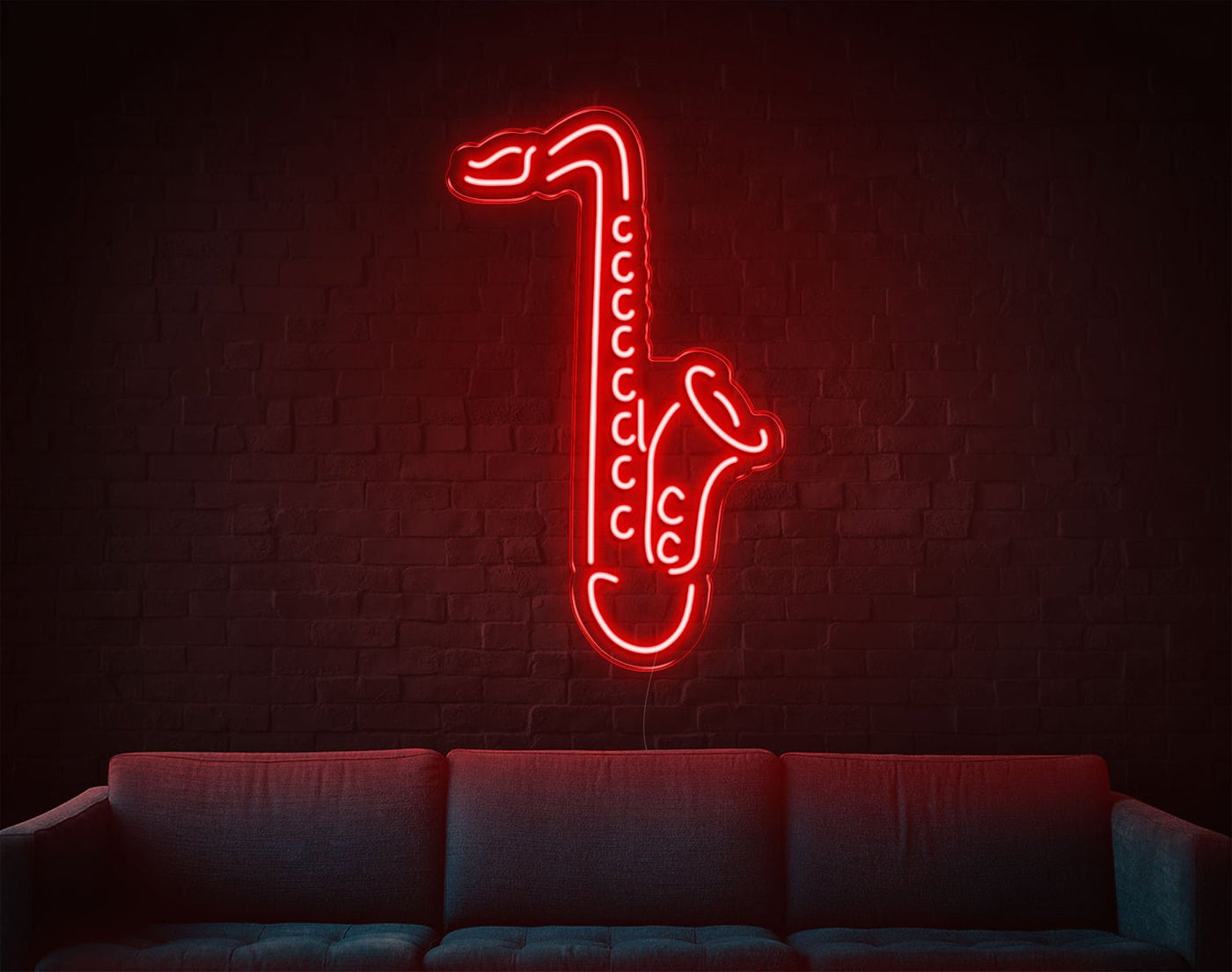 Saxophone LED Neon Sign - 26inch x 16inchHot Pink