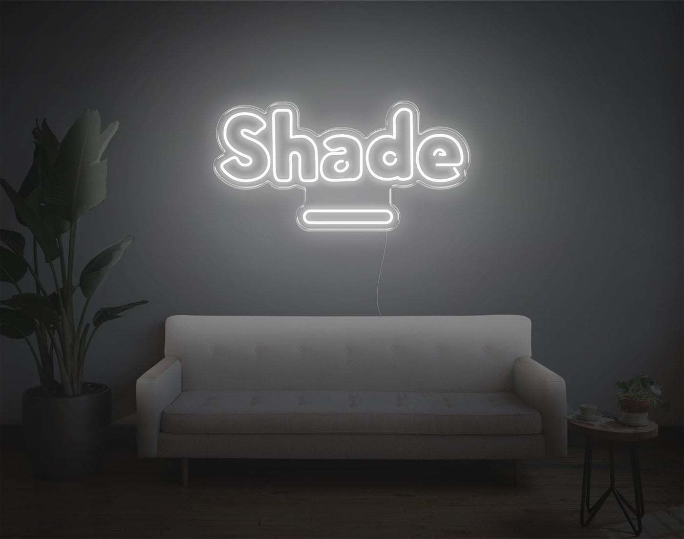 Shade LED Neon Sign - 15inch x 30inchWhite