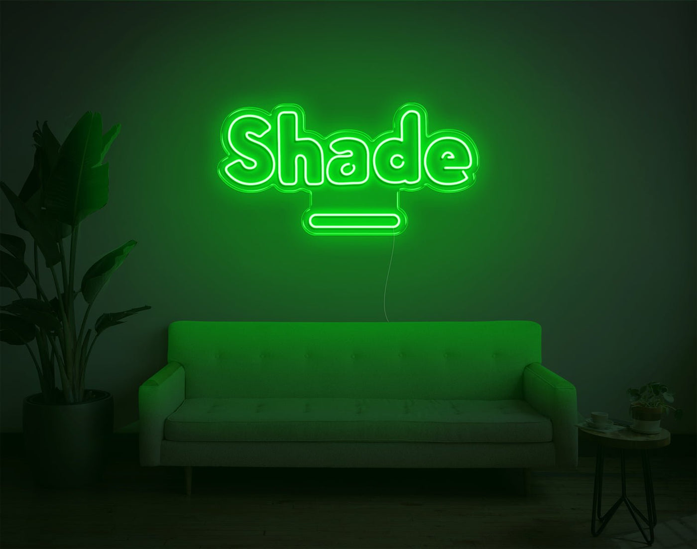 Shade LED Neon Sign - 15inch x 30inchGreen