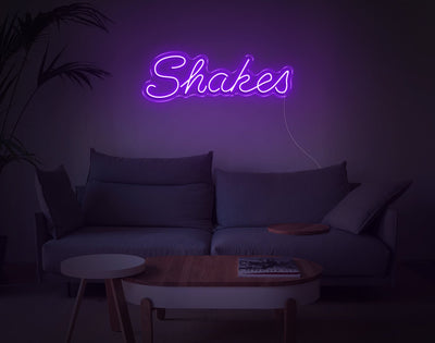 Shakes LED Neon Sign - 9inch x 28inchHot Pink